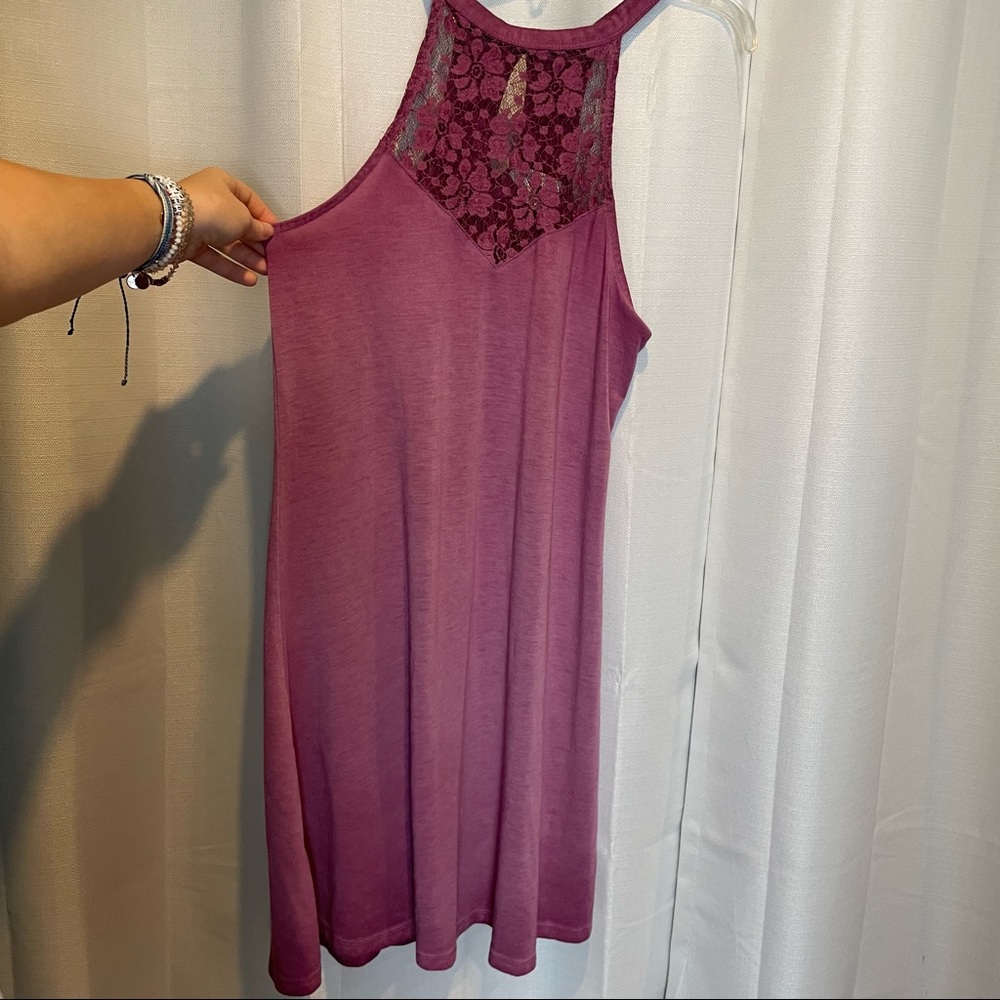 Small Mudd Dress Dark Pink/Purple Halter Lace Dress